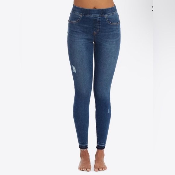 NWT SPANX Distressed Ankle Skinny Raw Hem Legging Jeans 20203R Size Small - Picture 1 of 11